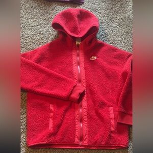 Nike Kids Red Fleece Hoodie